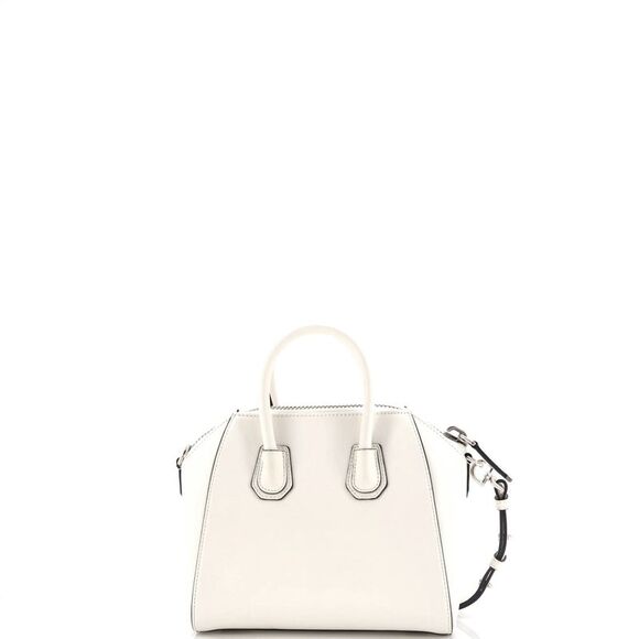 Givenchy Antigona Bag Logo Embroidered Leather Small White - Picture 3 of 6